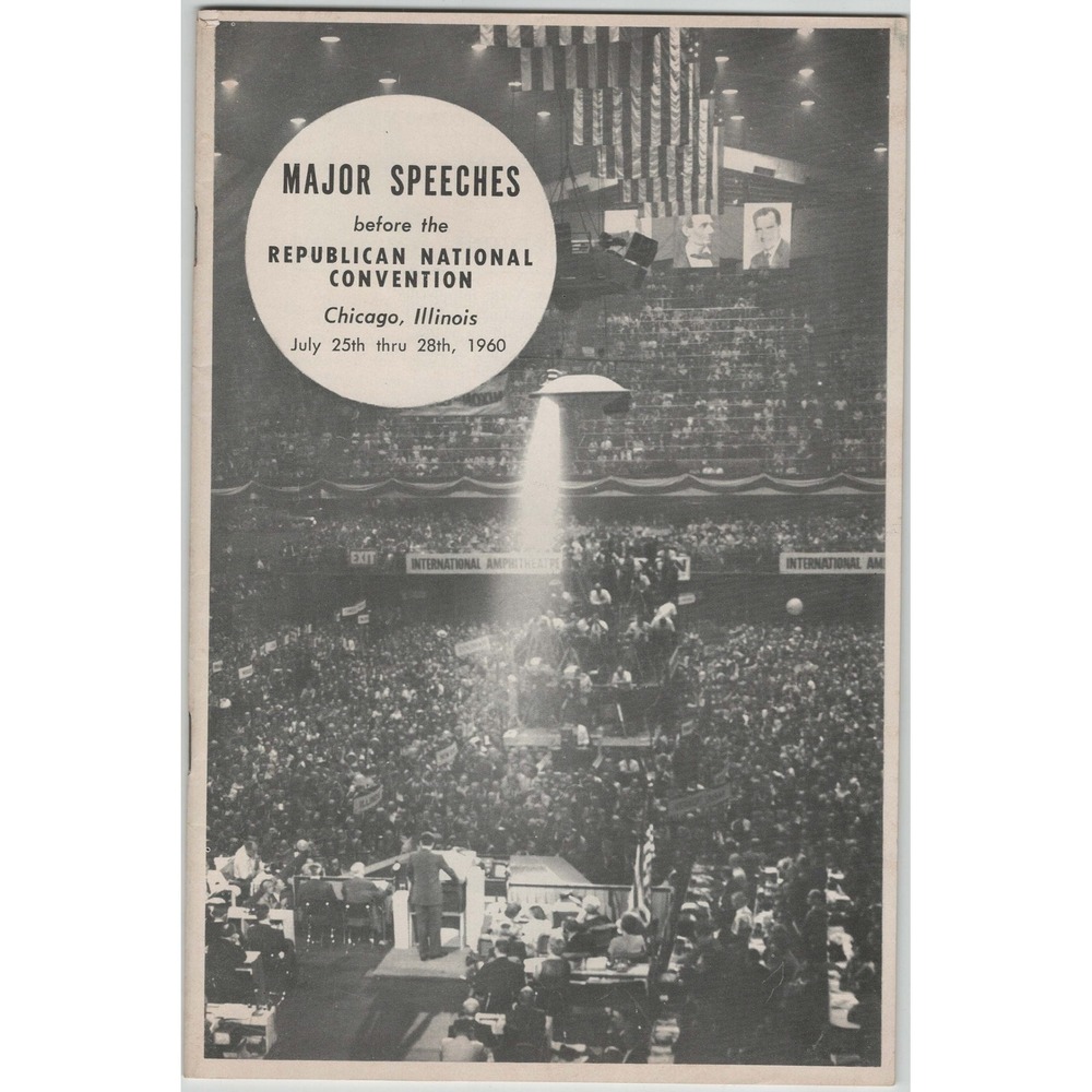1960 Chicago IL Republican National Convention Major Speeches Booklet Nixon RNC - Picture 1 of 3